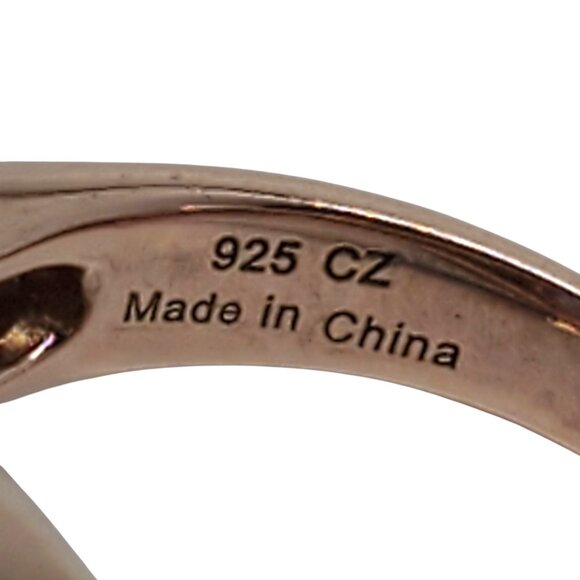 Sonia Bitton Sterling Silver Rose Gold Plated Purple Stone Ring Size 8 #22638 - Picture 6 of 9